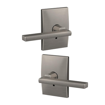 Custom Latitude Satin Nickel Century Trim Dummy Door Lever (2-pack) - Super Arbor