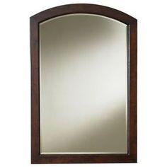 Style Selections Morecott 22-in W x 30-in H Chocolate Arch Bathroom Mirror - Super Arbor