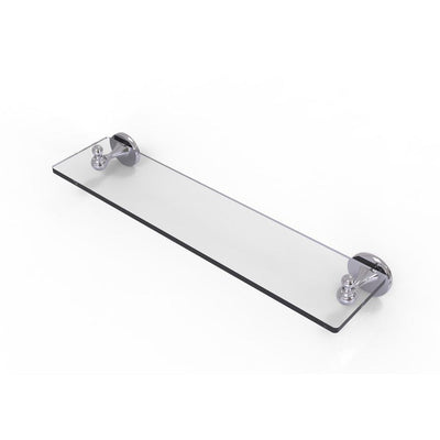Sag Harbor Collection 22 in. Glass Vanity Shelf with Beveled Edges in Polished Chrome - Super Arbor
