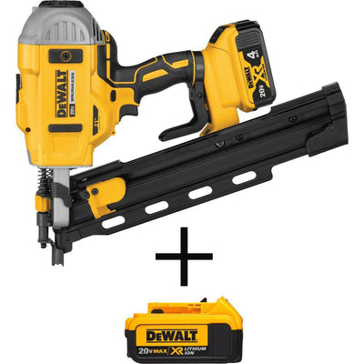 20-Volt MAX 21-Degree Lithium-Ion Cordless Framing Nailer w/ Bonus 20-Volt 4.0 Ah Battery Pack - Super Arbor