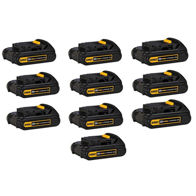 20-Volt MAX Compact Lithium-Ion 1.5Ah Battery Pack (10-Pack) - Super Arbor