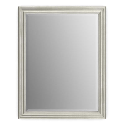 28 in. W x 36 in. H (M1) Framed Rectangular Deluxe Glass Bathroom Vanity Mirror in Vintage Nickel - Super Arbor