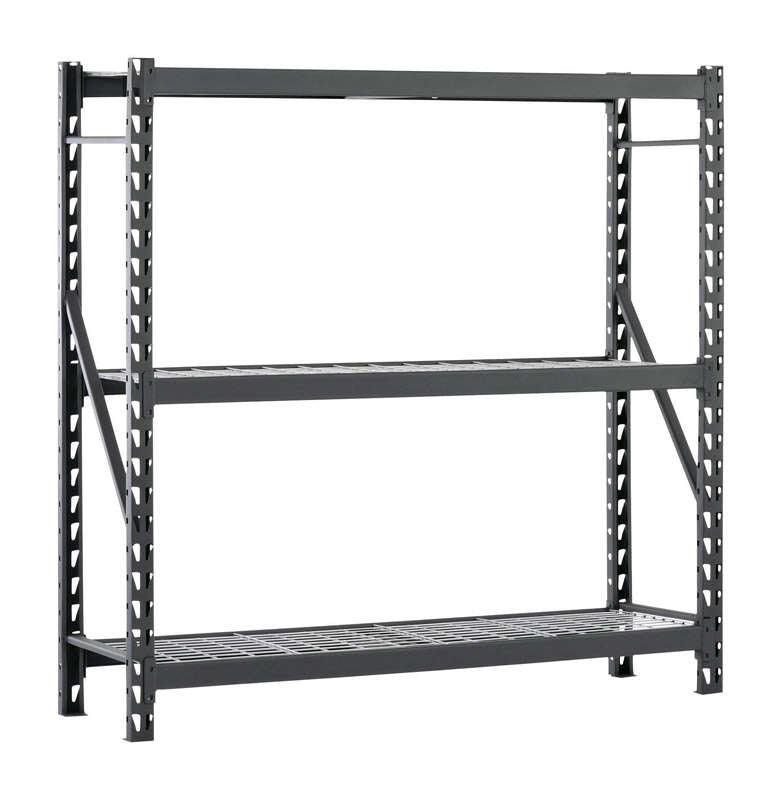 Edsal Muscle Rack 72 in. H X 77 in. W X 24 in. D Steel Shelving Unit ...