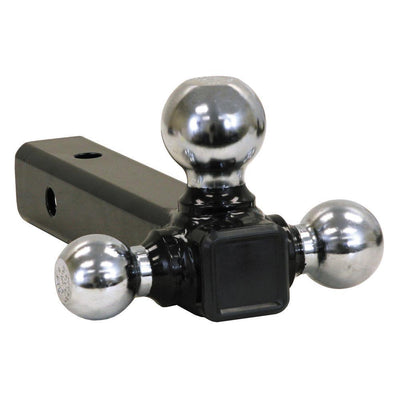Buyers Products Company Tri-Ball Hitch-Tubular Shank with Chrome Towing Balls - Super Arbor