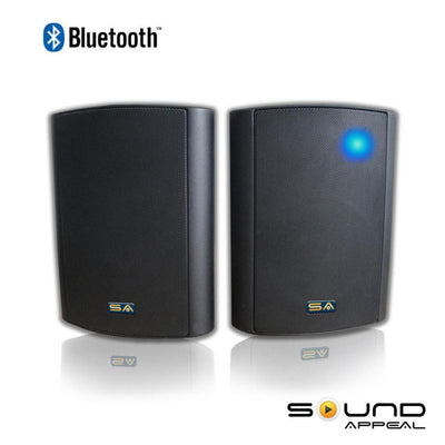 Bluetooth BT Blast 5.25 Indoor/Outdoor Weatherproof Patio Speakers (Black - Pair) - Super Arbor