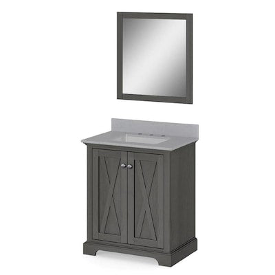 Style Selections Morecott 23.75-in Chocolate Single Sink Bathroom Vanity with White Vitreous China Top - Super Arbor