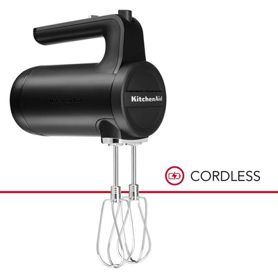 Cordless 7-Speed Black Matte Hand Mixer - Super Arbor