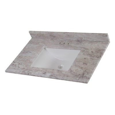 49 in. Stone Effects Vanity Top in Pulsar with White Sink - Super Arbor