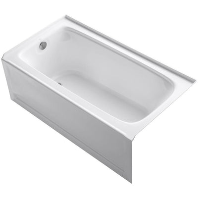 Bancroft 60 in. x 32 in. Alcove Bathtub with Integral Apron, Integral Flange and Left-Hand Drain in White - Super Arbor