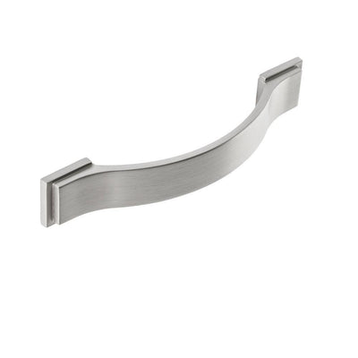 Architectural Smooth 3-1/2 in. Center-to-Center Satin Nickel Drawer Pull - Super Arbor