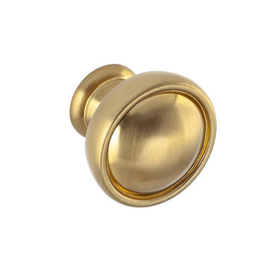 Grayson 1-1/8 in. Satin Brass Round Cabinet Knob - Super Arbor