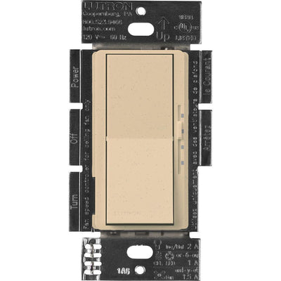 Lutron Diva Fan Control and Light Switch for LEDs CFLs Incandescent and Halogen, Desert Stone - Super Arbor