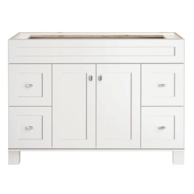 Diamond FreshFit Palencia 48-in White Bathroom Vanity Cabinet