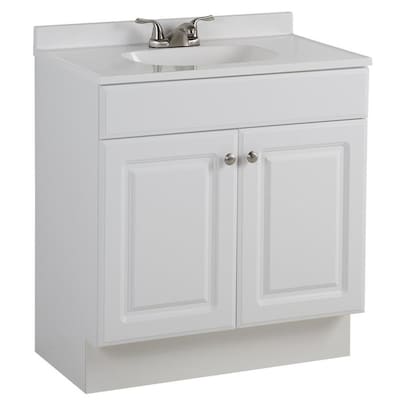 allen + roth Kennilton 36-in Gray Oak Single Sink Bathroom Vanity with Carrera White Engineered Stone Top - Super Arbor