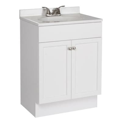 allen + roth Kennilton 30-in Gray Oak Single Sink Bathroom Vanity with Carrera White Engineered Stone Top - Super Arbor