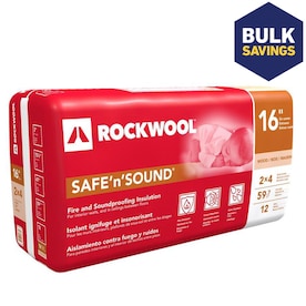 Energy Star Qualified; ROCKWOOL SAFE n SOUND R- Stone Wool Batt Insulation with Sound Barrier (15.25-in W x 47-in L) - Super Arbor