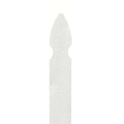 1/2 in. x 3-1/2 in. x 3-1/2 ft. Cedar French Gothic Primed White Fence Picket (14-Pack) - Super Arbor