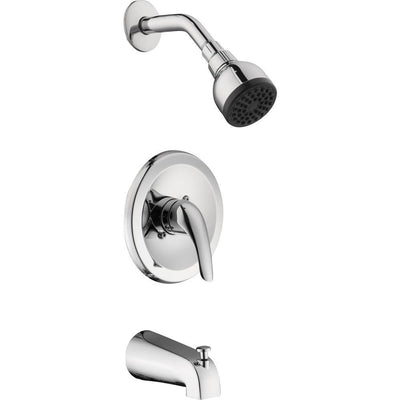 Aragon Single-Handle 1-Spray Tub and Shower Faucet in Chrome (Valve Included) - Super Arbor