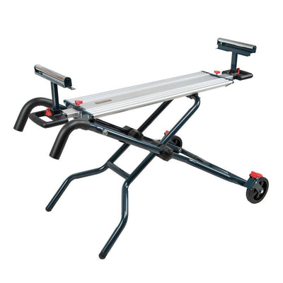 Dual Position Miter Saw Stand (Portable Edition) with Wheels, Quick Change Brackets and Aluminum Bed - Super Arbor