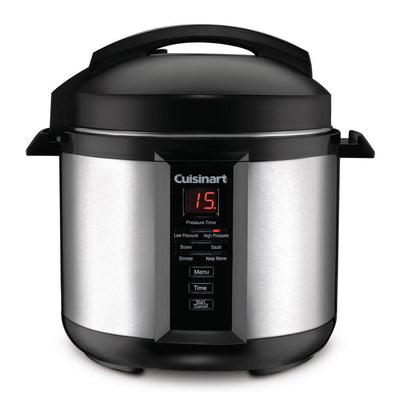 8 qt. Brushed Stainless Pressure Cooker - Super Arbor