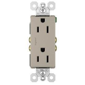 Legrand radiant Nickel 15-Amp Decorator Tamper Resistant Residential Outlet - Hardwarestore Delivery