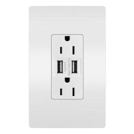 Legrand radiant White 15-Amp Decorator Tamper Resistant with Wall Plate Residential Usb Outlet - Hardwarestore Delivery