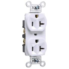 Legrand White 20-Amp Duplex Commercial Outlet - Hardwarestore Delivery