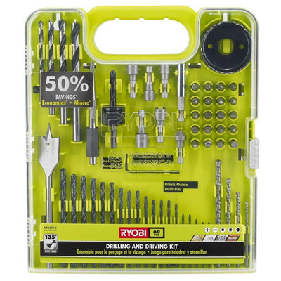 Multi-Material Drill and Drive Kit (60-Piece) - Super Arbor