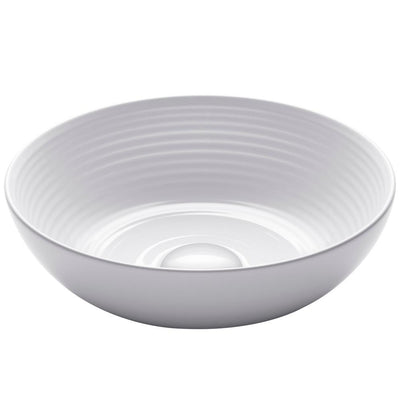 KRAUS Viva 13 in. Round Porcelain Ceramic Vessel Sink in White - Super Arbor