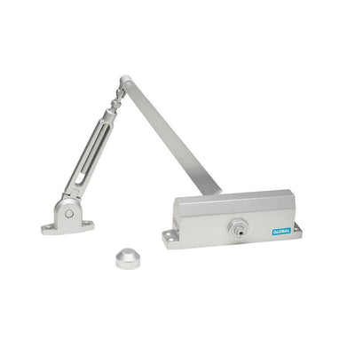 Commercial Door Closer with Hold Open Arm in Aluminum - Size 3 - Super Arbor