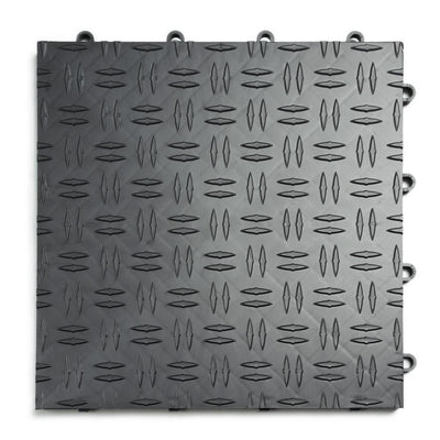 MotorDeck 12 in. x 12 in. Diamond Graphite Modular Tile Garage Flooring (24-Pack)