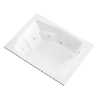 Amethyst 6 ft. Acrylic Rectangular Drop-in Whirlpool Bathtub in White - Super Arbor