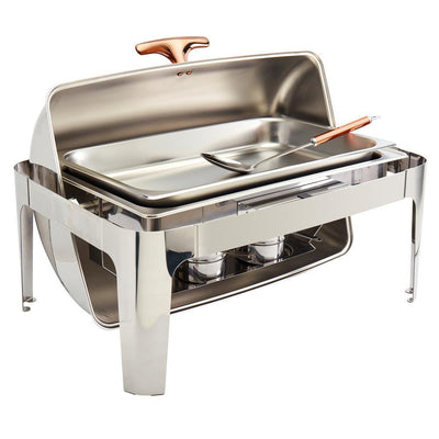 9.5 Qt Rectangular Roll Up Stainless Steel Chafing Dish (5-Piece) - Super Arbor