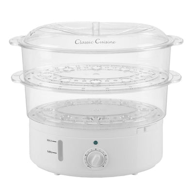 6.3 Qt. White Rice Cooker with Built-In Timer and Locking Lid - Super Arbor