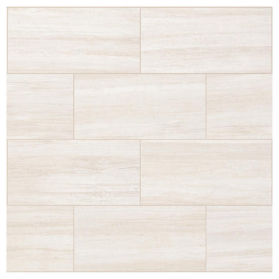 Daltile QuicTile 12 in. x 24 in. Calacatta Marble Polished Porcelain Locking Floor Tile (9.6 sq. ft. / case) - Super Arbor