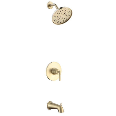 Oswell Single-Handle 1-Spray Tub and Shower Faucet in Matte Gold (Valve Included) - Super Arbor