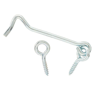 3 in. Zinc-Plated Hook and Eye (2-Pack) - Super Arbor