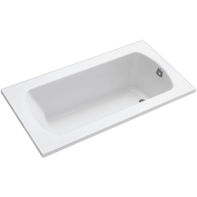 Lawson 5 ft. Rectangular Drop-in Reversible Drain Decked Bathtub in White - Super Arbor