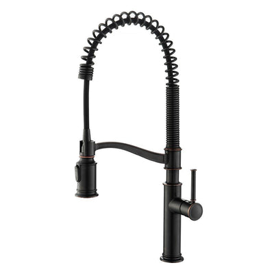 Sellette Single-Handle Pull-Down Sprayer Kitchen Faucet with Dual Function Sprayhead in Oil Rubbed Bronze - Super Arbor