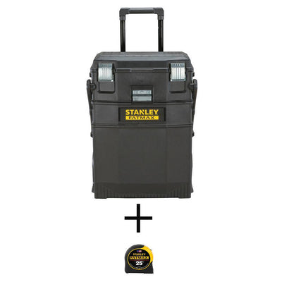 22 in. 4-in-1 Cantilever Mobile Tool Box with Bonus 25 ft. FATMAX Tape Measure - Super Arbor