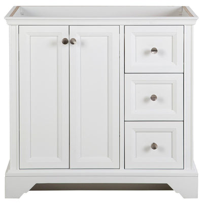 Stratfield 36 in. W x 22 in. D x 34 in. H Bath Vanity Cabinet Only in White - Super Arbor