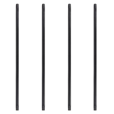 1 in. x 72 in. Black Industrial Steel Grey Plumbing Pipe (4-Pack) - Super Arbor