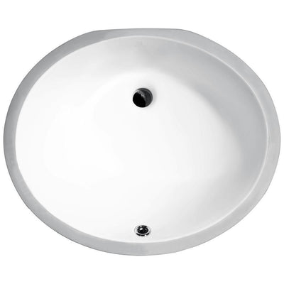 Pegasus Series 8 in. Ceramic Undermount Sink Basin in White - Super Arbor