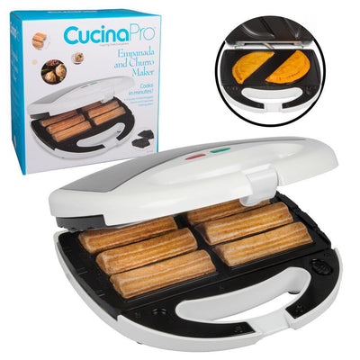 78 sq. in. White Empanada Maker and Churro Maker with Lid - Super Arbor