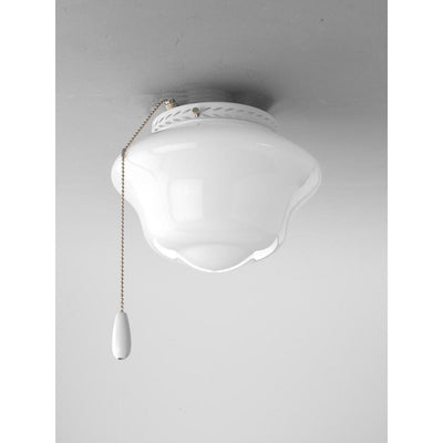 Fan Light Kits Collection 1-Light White Ceiling Fan Light Kit - Super Arbor