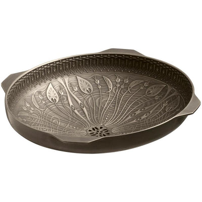 KOHLER Lilies Lore Vitreous China Undermount Bathroom Sink in Cast Bronze with Medium Patina - Super Arbor