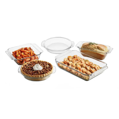 Baker's Premium 5-Piece Assorted Glass Baker Set - Super Arbor