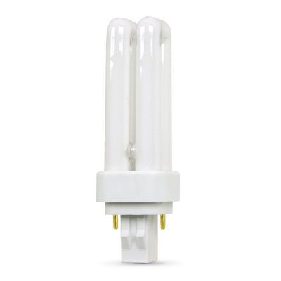 13-Watt Equivalent PL CFLNI Quad Tube 2-Pin GX23-2 Base Compact Fluorescent CFL Light Bulb, Cool White 4100K (1-Bulb) - Super Arbor