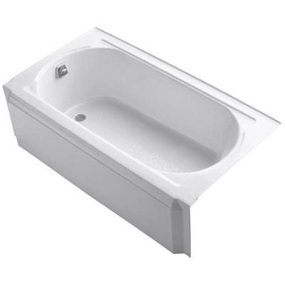 Memoirs 5 ft. Left Drain Rectangular Alcove Cast Iron Soaking Tub in White - Super Arbor