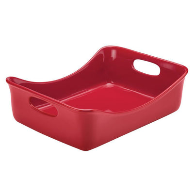 9 in. x 12 in. Red Ceramics Rectangular Baker - Super Arbor